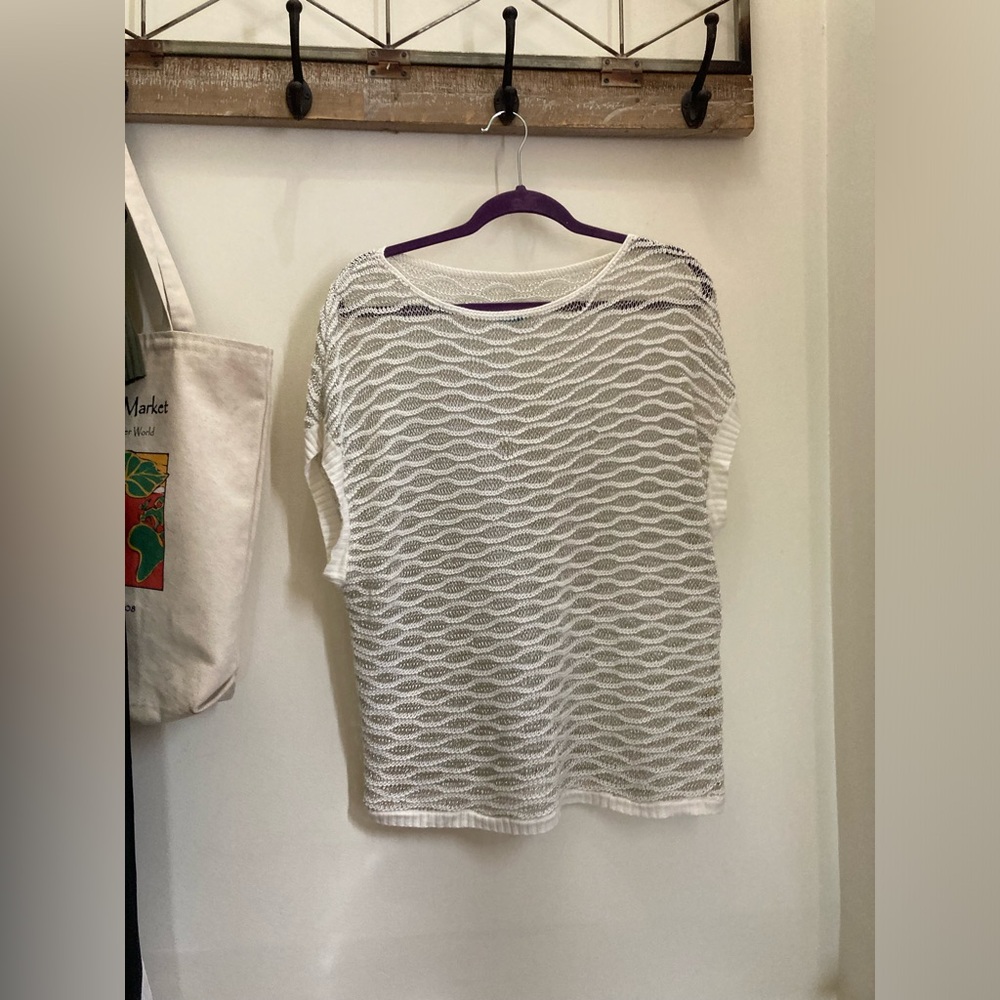 ALICE + OLIVIA Striped Scoop Neck Knit Sweater - Picture 2 of 6